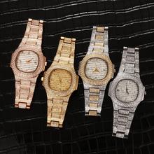 Conjunto de relojes de cuarzo y oro de 18K para hombre y mujer, conjunto de relojes de lujo, de marca superior, a prueba de agua, decorados 2024 - compra barato