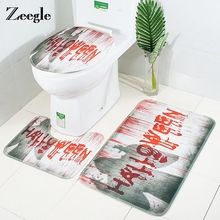 Zeegle 3pcs Bathroom Carpet Bath Mat Halloween Decor Non-slip Rugs Shower Mats Bathroom Rug Set Bathroom Floor Mats 2024 - buy cheap