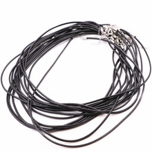 1.5mm Leather Wax Rope Chain Necklace 5 PCS/lot Charms Lobster Clasp DIY Jewelry Findings String Cord Necklaces Accessories 18" 2024 - buy cheap