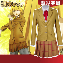High Quallity Japanese Anime Prison School Midorikawa Hana School Uniform Man Woman Cosplay Costume Shirt + Skirt + Bow Tie 2024 - buy cheap