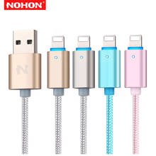 NOHON Smart Led USB Data Charge Cable for iPhone X XR XS MAX 6 6S 7 8 Plus 5 5S iPad 4 mini 2 3 Air 1.5m Fast Charging USB Cable 2024 - buy cheap