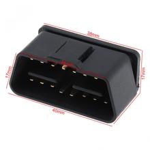 OBD-II  90 Degrees 16 Pin Male Black Car Connector Wire Sockets Connector Plug with Gold Plating Pin 2024 - buy cheap
