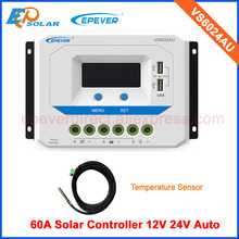 Solar power panel charger controller for 12v 24v auto type PWM 60A VS6024AU with temperature sensor 2024 - buy cheap