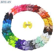 40pcs/lot 3" Grosgrain Ribbon Hair Bow WITH Clip Little Girl Fashion Hairpin 40 Colors for Choose Knot Photography Props FC11 2024 - buy cheap