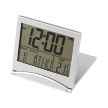 New Arrival Durable Digital Morning Clarm Clock Folding LCD Weather Station Desk Temperature Home Travel Alarm Clock 66CY 2024 - buy cheap