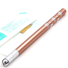 Tebori Manual tattoo pen Permanent Microblading pen for lip tattoo and eyebrow tattoo with 2pcs needle blade free shipping 2024 - buy cheap