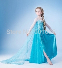Frete grátis-novo vestido de princesa elsa anna fantasia infantil para festa rainha da neve 2024 - compre barato