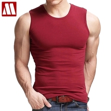 Fashion V-neck Sleeveless Wide Shoulder Tank Top Fitness Vest Stretch Cotton Free Shipping 2022 Summer Upscale Mens M - 3XL 2024 - buy cheap