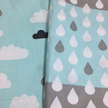 100% cotton twill nordic wind fresh blue clouds raindrop cloth DIY for kids bedding tent pillow patchwork decor quilting fabrics 2024 - buy cheap