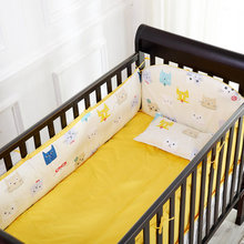 6pcs Cartoon Baby Cot Bumper Bedding Sets, protetor de berco Cotton Crib Bedding Set,(4bumpers+sheet+pillow cover) 2024 - buy cheap