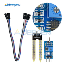 Sensor de umidade para arduino, módulo com cabo dupont para placa de desenvolvimento de carro inteligente dc 3.3v 5v com higrômetro de detecção de solo 2024 - compre barato