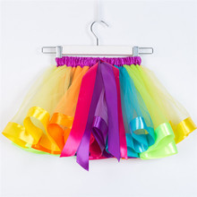 Новая разноцветная летняя юбка для маленьких девочек, детская одежда, юбки-пачки для девочек, модная повседневная юбка-американка принцессы для детей, 2019 2024 - купить недорого