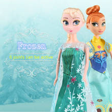 Disney Frozen Cartoon Doll Snow Queen Elsa Anna Princess Action Model Doll Child Girl Birthday Christmas Gift Toy 2024 - buy cheap