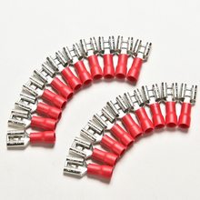 20PCS 16-22AWG Red Female Insulated Splice Wire Connectors Crimp Spade Terminal Electrical Crimp Terminals 2024 - buy cheap