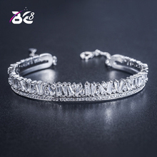 Be 8 Brand AAA Cubic Zircon Wedding Bracelets,White Color Luxury Women Jewelry Bracelets for Women B095 2024 - buy cheap