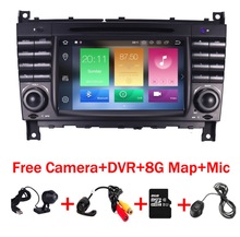 Sistema multimídia automotivo, reprodutor com android 8.0, navegação gps, wi-fi, 4/3g, dvd, central multimídia para mercedes benz classe c, w203, 2009-2015, c200, c230, c240, c320, c350, clk, w209, 2004 2024 - compre barato