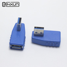1 piezas USB 3,0 tipo A macho A AF hembra jack de alimentación DC conector Jack de alta velocidad izquierda tipo adaptador de conector 2024 - compra barato