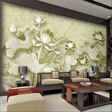 beibehang Customize size High Quickly HD mural 3d wallpaper wall paper Embossed lotus papel de parede wallpaper for walls 3 d 2024 - buy cheap