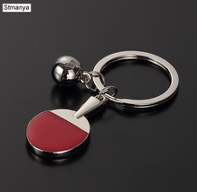Pingpong Keychain New metal Keychain Car Key Chain Key Ring Sports Bag Pendant Keyring For Men Women Gift wholesale1-18135 2024 - buy cheap