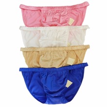 panasilk 4pcs Men's 100%Silk String Briefs Underwear M L XL 2XL FIT WAIST (30"-43") 2024 - buy cheap