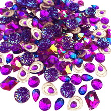 Mixed Shape 250pcs Sew On Purple AB Loose Clothes Diy Crystals Stones Rhinestone For Wedding Clothing Dress Women House Decor 2024 - buy cheap