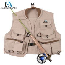 Maximumcatch-Chaleco de pesca con mosca para niños, 100% de algodón con mosca, chaqueta juvenil con múltiples bolsillos, talla S/M/L 2024 - compra barato