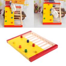Pet Rat Hamsters Toys Natural Wooden Colorful Scaling Jumping Climbing Ladder Fun Play Toy for hamster 2024 - buy cheap