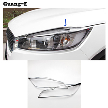 Car Body Front Head Light Lamp Hood Molding Frame Stick ABS Chrome Cover Trim Hoods 2pcs For Kia Sorento L 2015 2016 2017 2024 - buy cheap