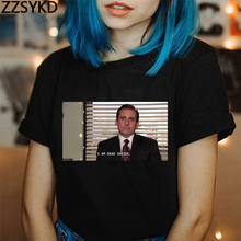 Camiseta con estampado de Michael Scott para mujer, camisa con frase I Am Dead Inside, Vintage, Grunge, a la moda, para verano, 2019 2024 - compra barato
