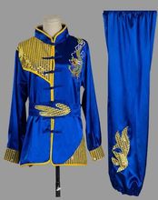 Unissex 4 cores crianças & adulto bordado dragão wushu roupas kung fu artes marciais taiji ternos tai chi uniformes azul/vermelho/preto 2024 - compre barato