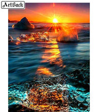 Full square drill 5d diamond painting sunset seascape new diamond embroidery 3d rhinestone mosaic home decoration painting 2024 - buy cheap