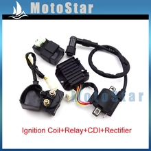 Racing Ignition Coil + AC CDI + Regulator Rectifier + Relay For 150cc 200cc 250cc Chinese ATV Quad Taotao Roketa Sunl Kazuma 2024 - buy cheap