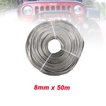 8mm x 50meters winch rope for ATV/UTV electric winch 4x4 off road accessories free shipping 2024 - buy cheap