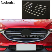 Cubierta protectora para la carrocería del coche, accesorio de ABS cromado, frontal, rejilla, parrilla de carreras para Mazda CX8, CX-8, 2017, 2018, 2019, 2020 2024 - compra barato