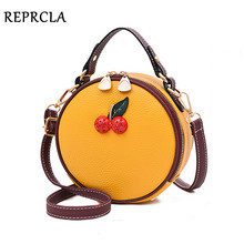 REPRCLA брендовая маленькая сумка, дизайнерская женская сумка на плечо, модная круглая сумка-мессенджер из искусственной кожи, Дамский кошелек 2024 - купить недорого