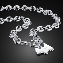 925 colar de prata esterlina feminino bonito filhote de cachorro pingente colar multi-tamanho escolha estudante jóias presente popular para namorada 2024 - compre barato