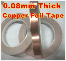 1x 6mm *30M *0.08mm Thickness CU Copper Foil Tape, One Side Adhesive, One Side Conductive, EMI Shielding 2024 - buy cheap