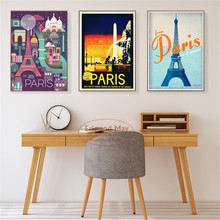 Vintage Paris Tour Retro Artwork Canvas Art Print Painting Modern Wall Picture Home Decor Bedroom Decorative Posters No Frame 2024 - buy cheap