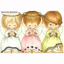 Needlework 5D Diy Diamond Painting Cross Stitch Three Little Angels Mosaic Crafts Diamond Embroidery Home Decoration Accessories 2024 - buy cheap