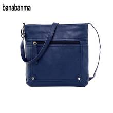 Banabanma модная женская сумка через плечо из мягкой искусственной кожи, сумки-мессенджеры, повседневная универсальная однотонная сумка через плечо, сумка-тоут ZK30 2024 - купить недорого