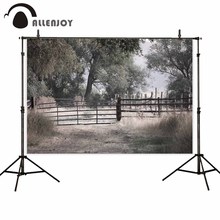 Allenjoy pano de fundo para estúdio fotográfico deserto animais selvagens jardim zoológico cerca de entrada paisagem floresta erva daninha fundo photobooth 2024 - compre barato