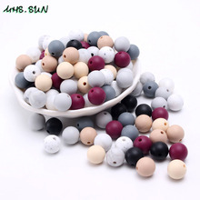 MHS.SUN Teether 100PCS Mix Color Rund Silicone Beads DIY Baby Teething Nursing Necklace Beads For Baby Toys BPA Safe Loose Beads 2024 - buy cheap