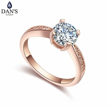 DAN'S, cristales austriacos reales, marca AAA Zirconia, Micro incrustaciones, anillo de moda para mujeres, nuevo geométrico, 110225, blanco 2024 - compra barato
