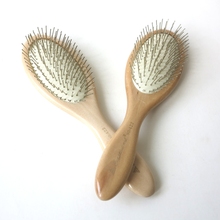 Xuchang harmonia 1 pçs verniz punho de madeira aço dentes pentes massagem humana escova de cabelo 2024 - compre barato