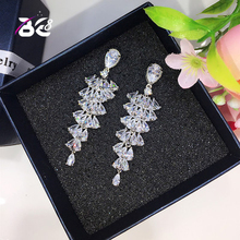 Be 8 2018 Luxury New Long Tassel Earrings Grapes Shape AAA+ Cubic Zirconia Earings for Women Fashion Bride Earrings Brincos E567 2024 - buy cheap