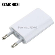 SZAICHGSI white EU plug AC Travel USB Wall Charger for iPhone 7 6 plus 5 5s 4 4S Samsung Galaxy S2 S3 S4 Wholesale 500pcs/lot 2024 - buy cheap