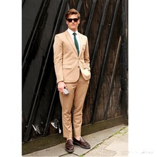 Men's suit two-piece suit (jacket + pants) men's boxer collar two buttons fashion business suit suit custom 2024 - buy cheap