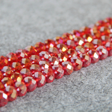 Miçangas de cristal de vidro colorido ab +, 8x10mm, contas para pulseira, colar, diy, atacado 2024 - compre barato