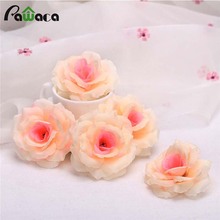 20 Pçs/set 8 centímetros Peony Da Cabeça de Flor de Seda Artificial Flores DIY Grinaldas de Flores Vivas Peônia Falso Partido Home Decoração Do Casamento Da Folha 2024 - compre barato