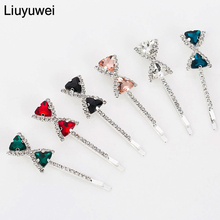 Crystal Rhinestone Hair Pins Fashion Simple Hair Barrettes Bridal Hair Accessories Girls Women Hair Jewelry Gift 2024 - buy cheap